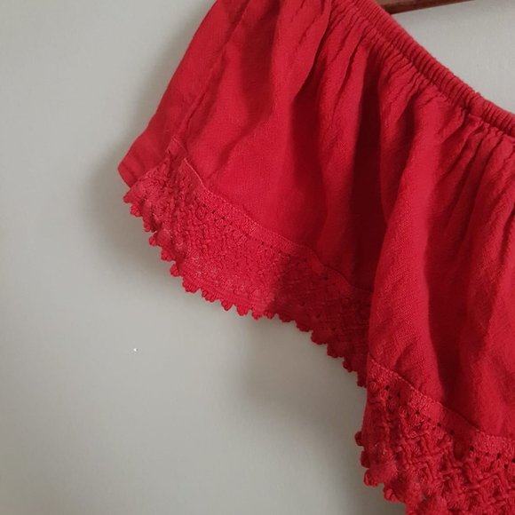 100% cotton red mexican dress - Picture 5 of 5